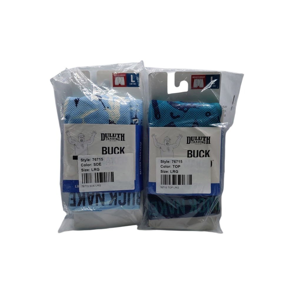 DuluthTrading Co. Buck Naked Underwear Boxer Brief Sz L (36-38) Lot of 2
